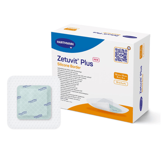 DRESSING, WND ZETUVIT + SAP BRDR SIL ADH 4"X4" (10/BX) | Quantity - 1x BX
