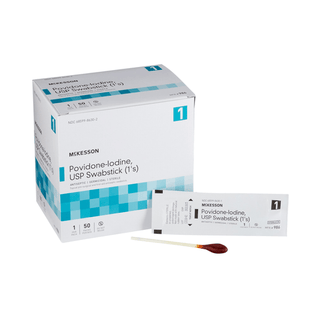 SWABSTICK, PVP STR (1/PK 50PK/BX 10BX/CS) | Quantity - 1x BX