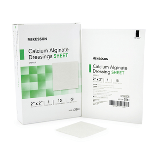 DRESSING, CALCIUM ALGINATE SHEET 2"X2" (10/BX 10BX/CS) | Quantity - 1x CS