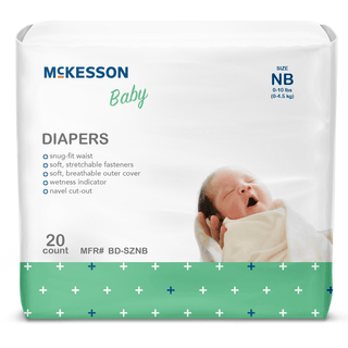DIAPER, BABY NEWBORN 0-10 LBS (20/BG 6BG/CS | Quantity - 1x BG