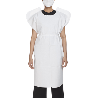 GOWN, EXAM 3PLY WHT 30X42 (50/CS) | Quantity - 1x CS