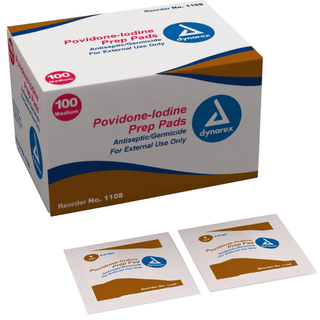 PREP PAD, POVIDONE MED (100/BX10BX/CS) | Quantity - 1x BX