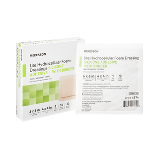 FOAM, ADH SIL LT W/BORDER 6"X6" (10/BX 20BX/CS) | Quantity - 1x BX