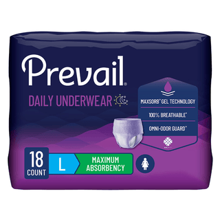 UNDERWEAR, PREVAIL WOMEN 38"-50" LG (18/BG 4BG/CS) | Quantity - 1x CS