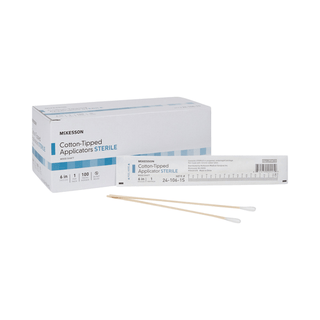 APPLICATOR, COTTON TIPPED STR 6" (1PK 100PK/BX 10BX/CS) | Quantity - 1x BX