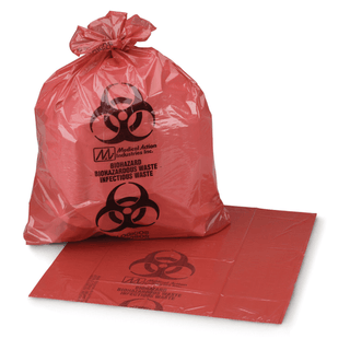 BAG, BIOHAZ SL RED STAR 24X24 1.25MIL (250/CS) | Quantity - 1x CS