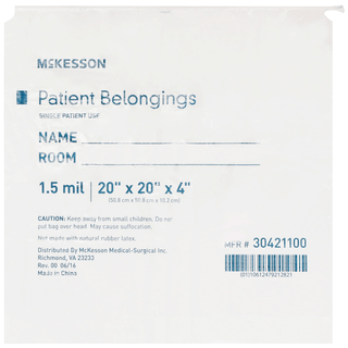 BAG, PAT DRWSTRNG 20X20X4 WHT (250/CS) | Quantity - 1x CS