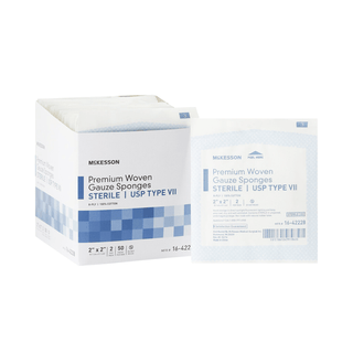 SPONGE, GAUZE TYPE-VII 8PLY STR 2"X2" (2/PK 50PK/BX 30BX/CS) | Quantity - 1x CS
