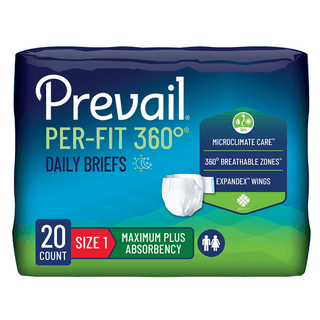 BRIEF, INCONT PREVAIL PREFIT 360 SZ1/M (20/PK 4PK/CS) | Quantity - 1x CS