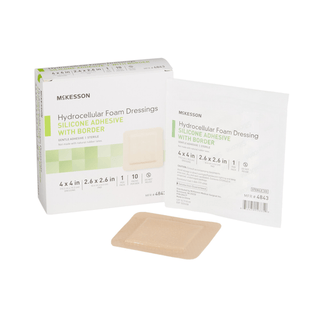 FOAM, ADH SIL W/BORDER 4"X4" (10/BX 20BX/CS) | Quantity - 1x BX