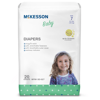 DIAPER, BABY SZ7 41+LBS (20/BG4BG/CS) | Quantity - 1x BG