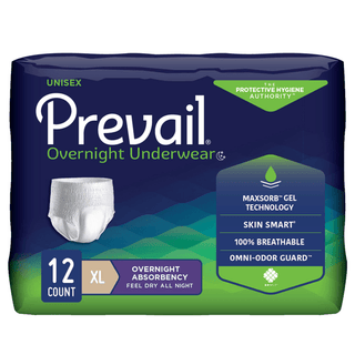 UNDERWEAR, OVERNIGHT PROT PREVAIL XLG 58-68" (12/PK 4PK/CS) | Quantity - 1x CS