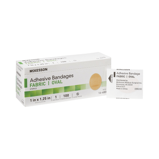 BANDAGE, ADH FABRIC OVAL 7/8"X1 1/4" (100/BX 24BX/CS) | Quantity - 1x CS