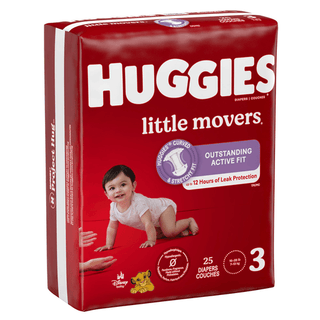 DIAPER, HUGGIES LITTLE MOVERS JUMBO SZ3 (25/PK 4PK/CS) | Quantity - 1x PK