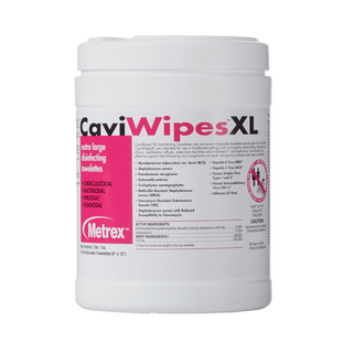 WIPE, DISINFECTANT CAVIWIPES 6"X6.7" (CN=EA 160/EA 12EA/CS) | Quantity - 1x CS