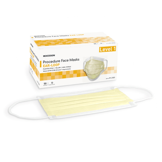 MASK, PROC LOOPS ASTM1 YLW (50/BX 10BX/CS) | Quantity - 1x BX
