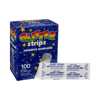 BANDAGE, ADHSV STRIP GLITTER 3/4"X3" (100/BX) DERSCI | Quantity - 1x BX