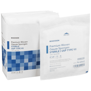 SPONGE, GZE TYPE-VII 12PLY STR4"X4" (2/PK 25PK/BX 24BX/CS) | Quantity - 1x PK