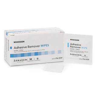 WIPE, ADH REMOVER 2.4"X2.4" (50PK/BX 50BX/CS) | Quantity - 1x PK