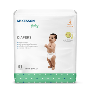 DIAPER, BABY SZ4 22-37 LBS (31/BG 4BG/CS) | Quantity - 1x BG
