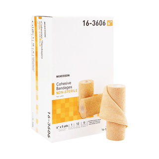 BANDAGE, COHESIVE N/S TAN 6" (12PK/CS) | Quantity - 1x CS