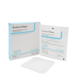 DRESSING, BORDERED FOAM 4X4 (10/BX) DERMRT | Quantity - 1x EA