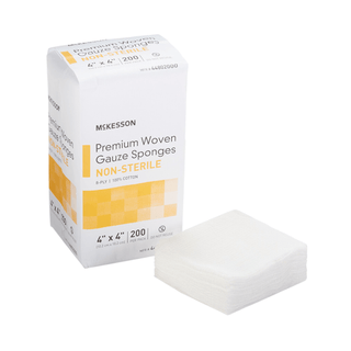 SPONGE, GAUZE 8PLY N/S 4"X4" (200/PK 20PK/CS) | Quantity - 1x CS