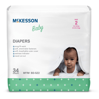 DIAPER, BABY SZ2 12-18 LBS (34/BG 4BG/CS) | Quantity - 1x BG