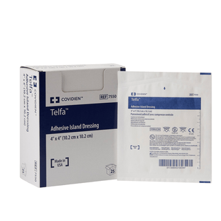 DRESSING, TELFA ISLAND 4"X4" (25/BX 8BX/CS) KENDAL | Quantity - 1x EA