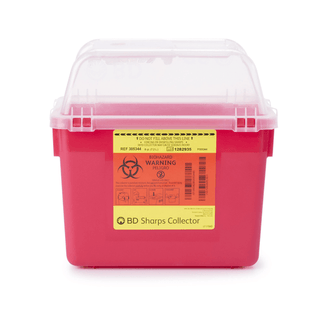 CONTAINER, SHARPS RED 8QT FUNNEL TOP (24/CS) | Quantity - 1x CS