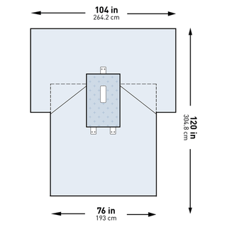 DRAPE, SURGICAL LAP STR 104"X76"X120" (13/CS) | Quantity - 1x PK