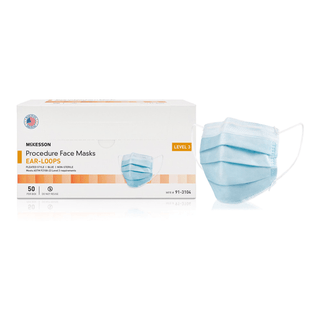MASK, PROC LOOPS ASTM3 BLU (50/BX 10BX/CS) | Quantity - 1x CS