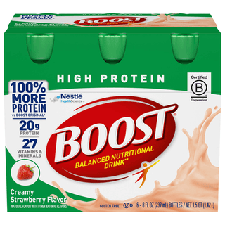 BOOST, HI PROTEIN STRAWBERRY 8OZ (6/PK 4PK/CS) | Quantity - 1x CS