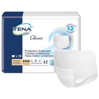 UNDERWEAR, TENA CLASSIC PROTECTIVE LG (18/PK 4PK/CS) | Quantity - 1x PK