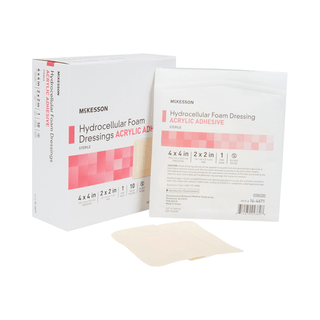 DRESSING, HYDROCELLULAR ADH STR FOAM 4"X4" (10EA/BX 10BX/CS) | Quantity - 1x EA