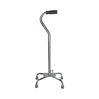 CANE, QUAD/LG BASE ALUM CHROME(4/CS) | Quantity - 1x CS
