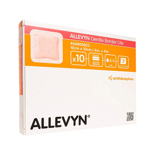 DRESSING, ALLEVYN BRDR LT 4X4"(10/BX 6BX/CS) | Quantity - 1x EA
