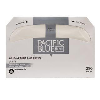 COVER, TOILET SEAT HALF-FOLD WHT (250/BX 20BX/CS) | Quantity - 1x CS