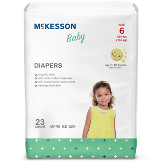 DIAPER, BABY SZ6 35+LBS (23/BG4BG/CS) | Quantity - 1x BG