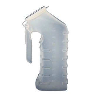 URINAL, MALE W/LID TRANSPARENT(48/CS) | Quantity - 1x EA