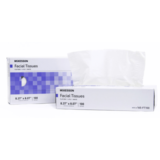 TISSUE, FACIAL FLAT BOX 2PLY WHT 8.37"X8.07" (100/BX 30BX/CS | Quantity - 1x BX