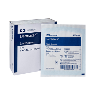 SPONGE, GAUZE DERMACEA STR 4X4(2/PK 25PK/BX 24BX/CS) | Quantity - 1x PK