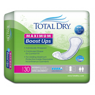 PAD, INCONT TOTALDRY MAX BOOSTER (30/BG 4BG/CS) | Quantity - 1x BG