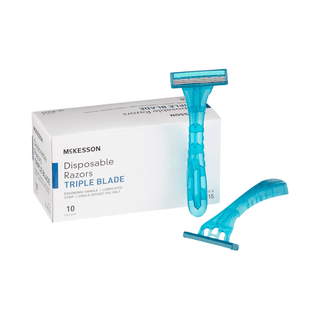 RAZOR, TRPLE BLADE ERGO HNDL W/LUBE (10/BX 50BX/CS | Quantity - 1x EA
