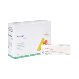 BANDAGE, ADHSV MCKID NEON STRIP 3/4"X3" (100/BX 24BX/CS) | Quantity - 1x BX