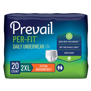 UNDERWEAR, PROTECTIVE PREVAIL PER-FIT XXLRG DISP(20/PK 4PK/C | Quantity - 1x CS