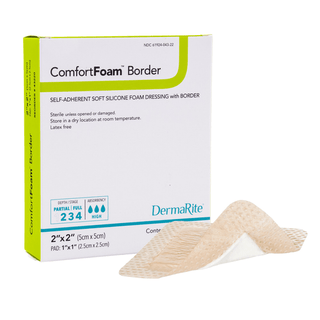 DRESSING, COMFORT FOAM 2"X2" (10/BX) DERMRT | Quantity - 1x BX