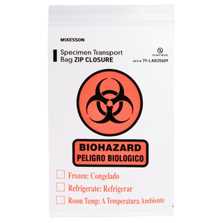 BAG, SPCMN BIOHAZ OUTSIDE PCKT6"X9" (100/PK 10PK/ | Quantity - 1x EA
