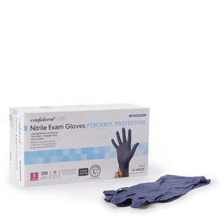 GLOVE, EXAM NTRL SM N/S CHEMO LDC BLU (250/BX 10BX/CS) | Quantity - 1x CS