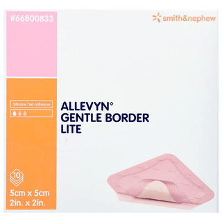 DRESSING, ALLEVYN BRDR LT 2X2"(10/BX 6BX/CS) | Quantity - 1x BX